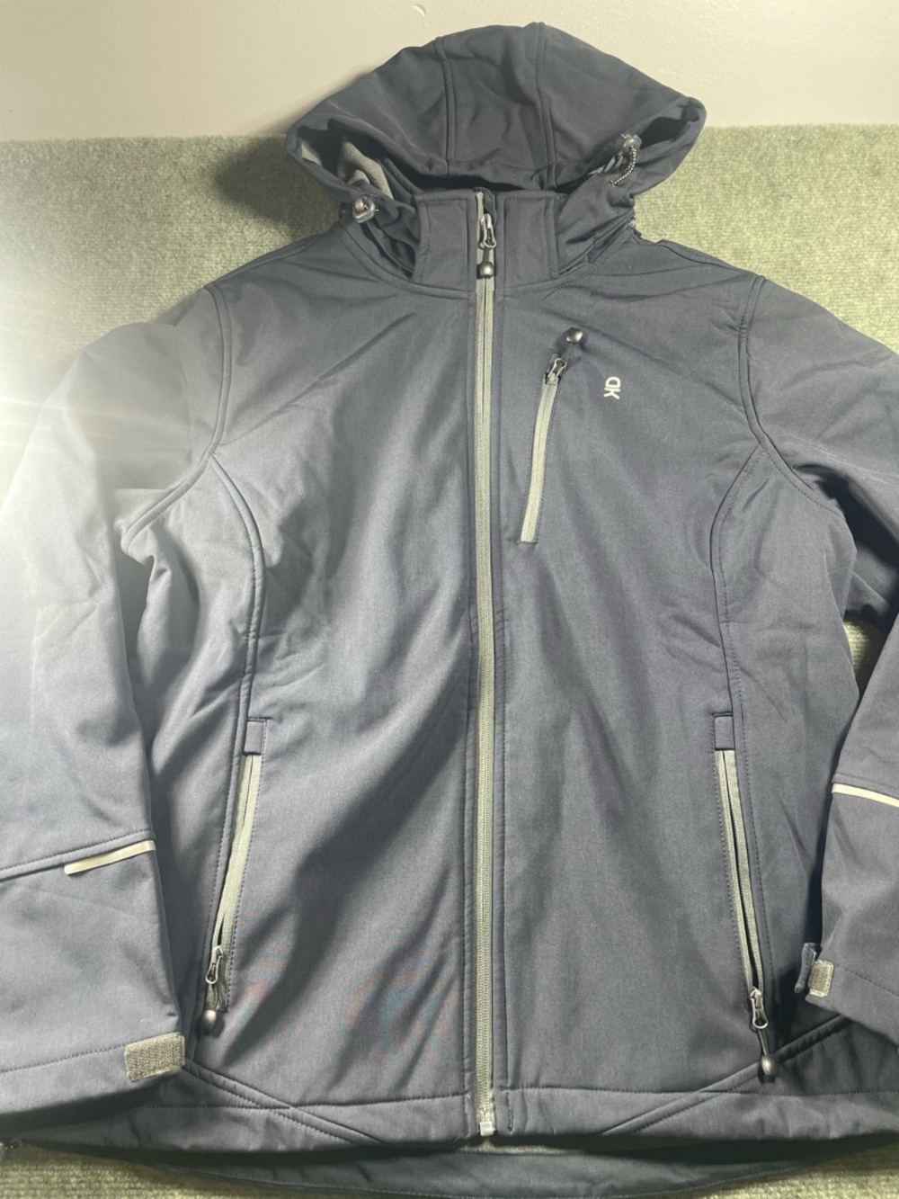 Women's Hooded Softshell Performance Jacket - Dark Gray